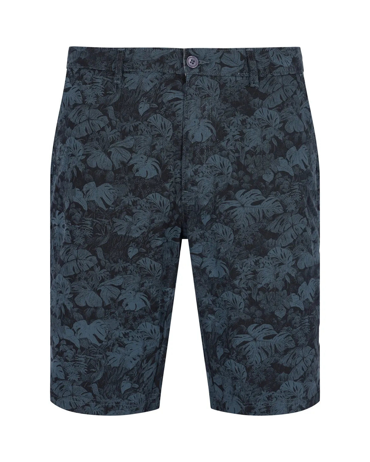 Bermudashort mit Elasthan und Blätterdruck allover - Hajo Mode