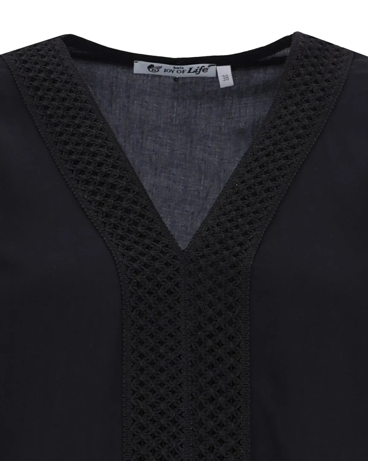 Bluse V-Neck mit Schmuckband - 19764-100-38 - Hajo Mode