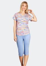 Capri Schlafanzug Premium Cotton - 46013-647-36/38 - Hajo Mode