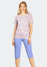 Capri Schlafanzug Premium Cotton / Tencel - 46015-701-36/38 - Hajo Mode