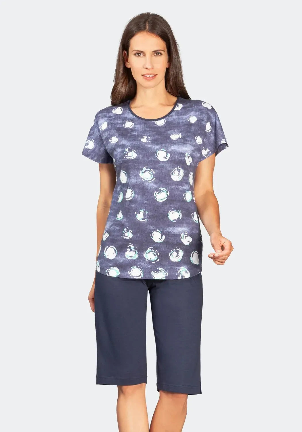 Capri Schlafanzug Premium Cotton / Tencel - 46020-609-36/38 - Hajo Mode