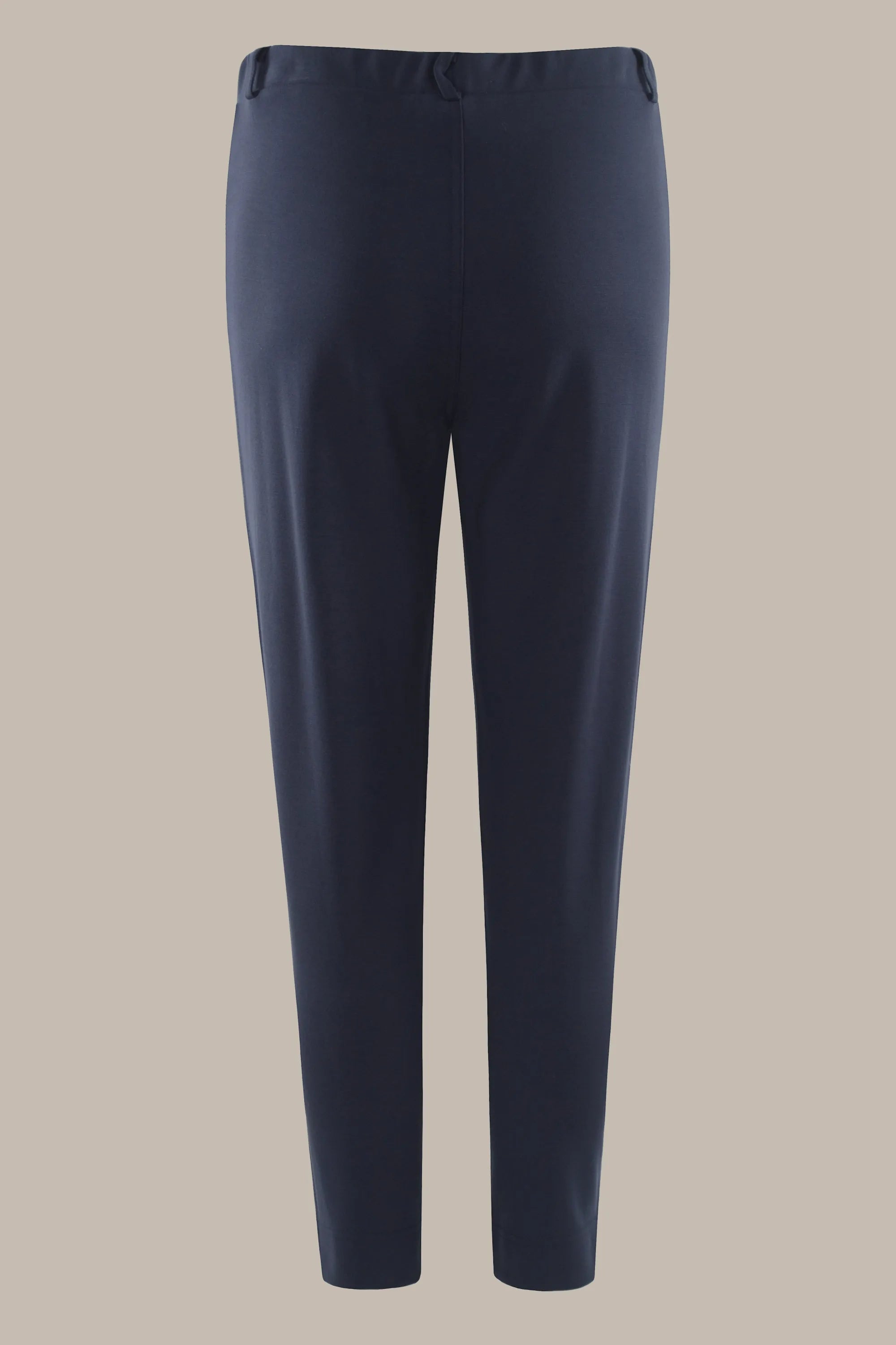Marineblaue, dehnbare Leggings mit hohem Bund und schmaler Passform.