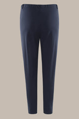 Marineblaue, dehnbare Leggings mit hohem Bund und schmaler Passform.