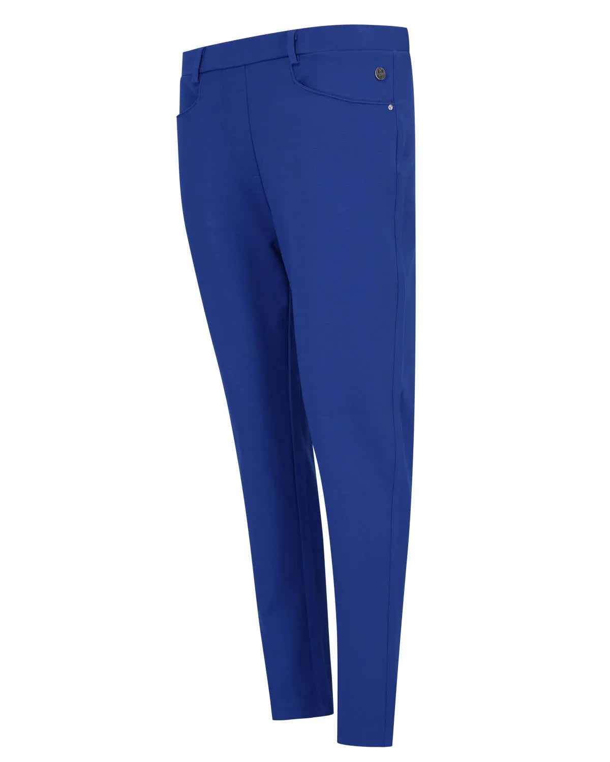 Königsblaue Reithose mit schlichtem Design und Stretchmaterial.