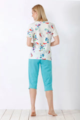 Damen Capri-Schlafanzug Klima-Komfort - Hajo Mode