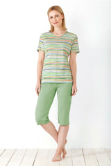 Damen Capri-Schlafanzug Klima-Komfort - 46195-944-36/38 - Hajo Mode