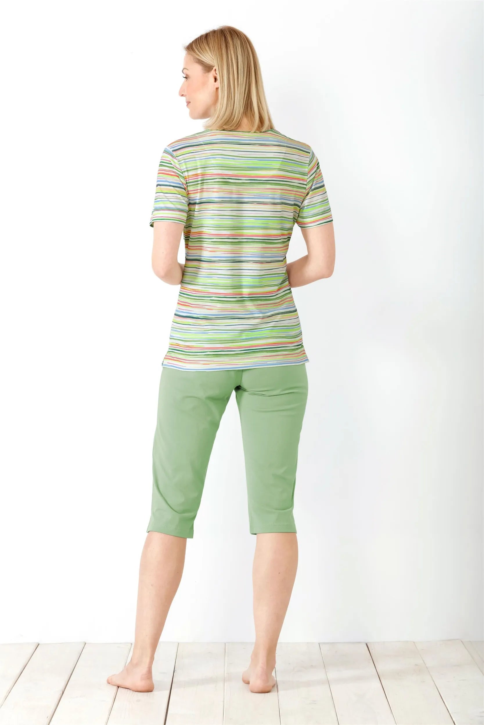 Damen Capri-Schlafanzug Klima-Komfort - Hajo Mode
