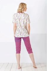 Damen Capri-Schlafanzug Pemium Cotton - Hajo Mode