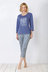 Damen Capri-Schlafanzug Premium Cotton - 46246-602-36/38 - Hajo Mode