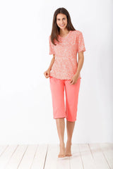 Damen Capri-Schlafanzug Premium Cotton - 46241-319-36/38 - Hajo Mode