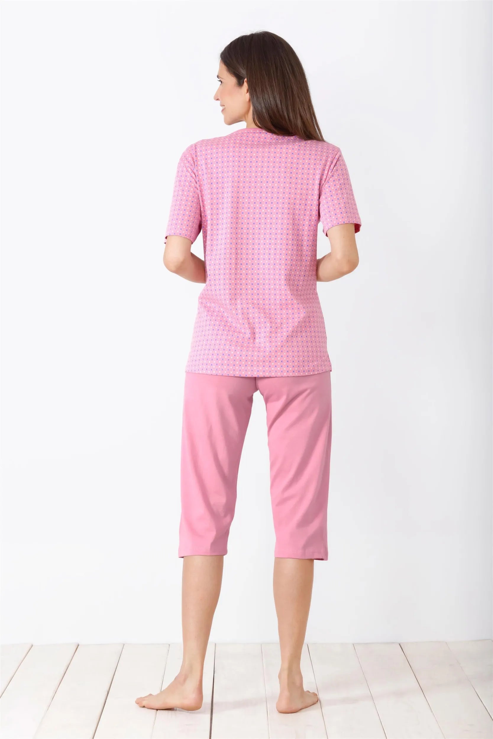 Damen Capri-Schlafanzug Premium Cotton - Hajo Mode