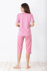 Damen Capri-Schlafanzug Premium Cotton - Hajo Mode