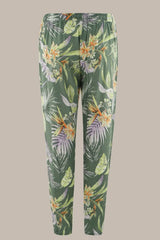 Damen Hose mit Botanikprint - 19320-503-38 - Hajo Mode