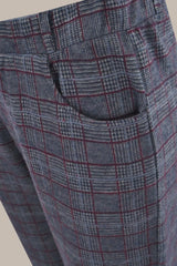 Damen Hose Punto-di-Roma-Jersey Glencheck - 19411-609-38 - Hajo Mode