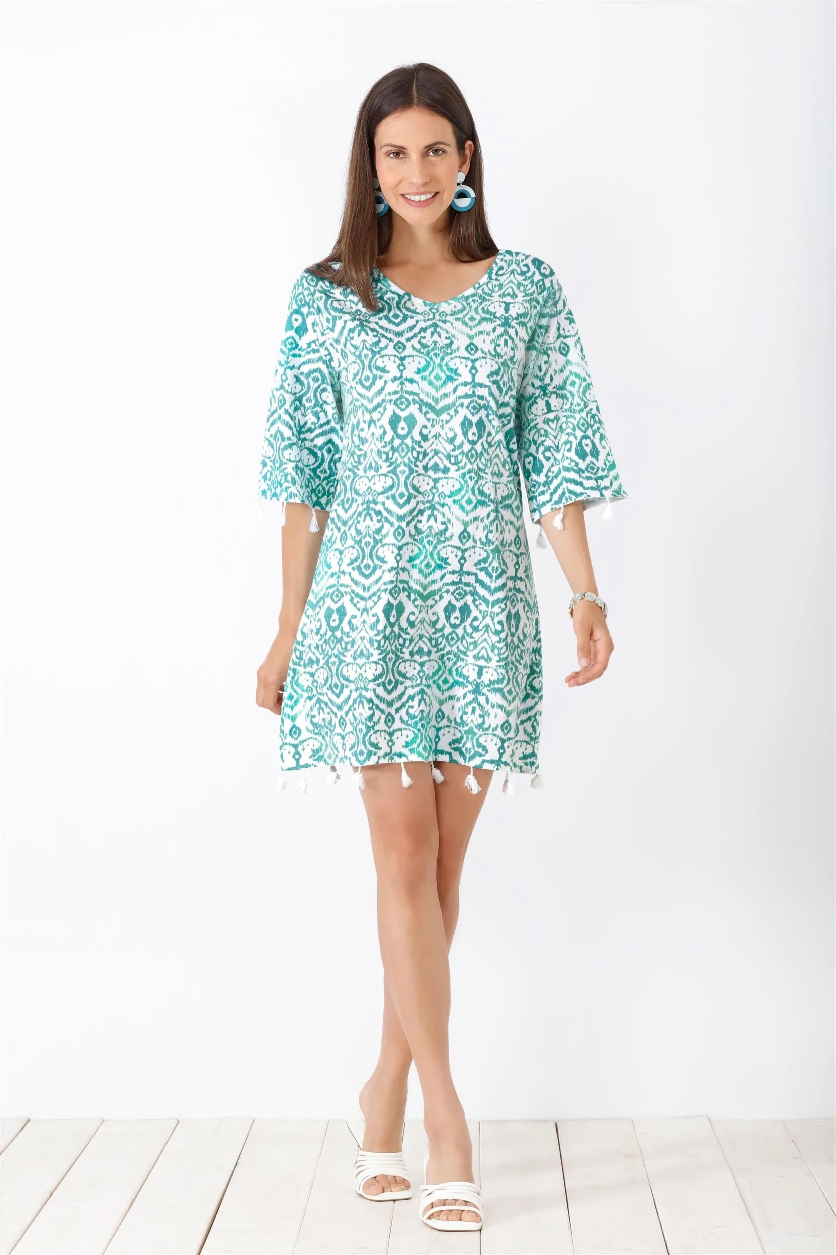 Damen Kaftan Premium Cotton - 60224-574-S - Hajo Mode