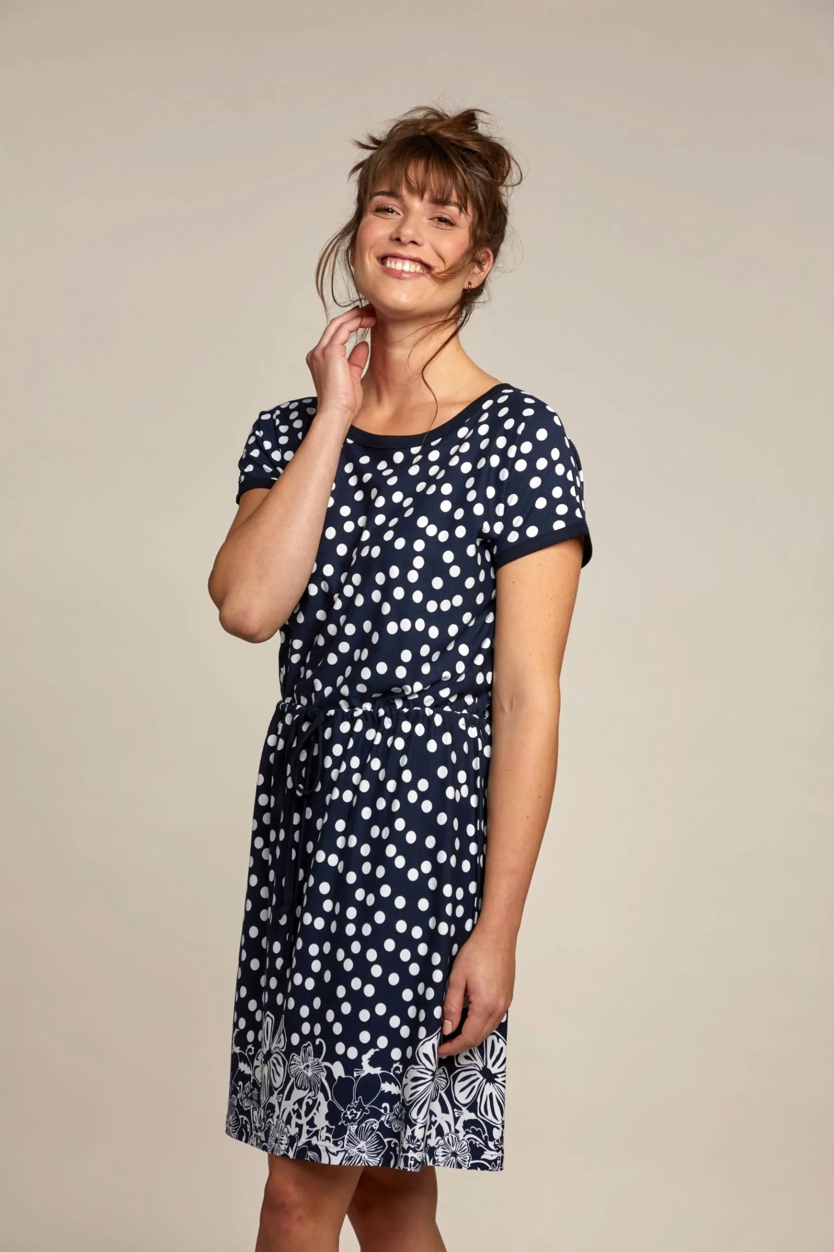 Damen Kleid mit Tunnelzug - 19289-609-36 - Hajo Mode