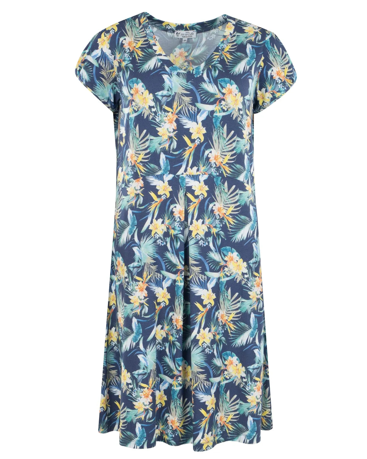 Damen Kleid V-Neck Feinjersey - 19516-587-36 - Hajo Mode