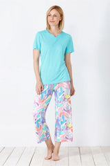 Damen Palazzo-Schlafanzug Klima-Soft - 46187-995-36/38 - Hajo Mode