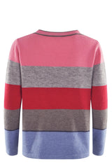 Damen Pullover Blockstreifen 1/1 - Hajo Mode