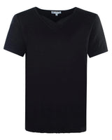 Damen Shirt Blousonform uni V-Neck - 19569-100-36 - Hajo Mode