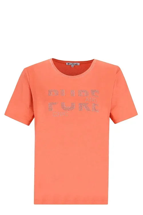 Damen Shirt mit Strasswording - 19536-354-38 - Hajo Mode
