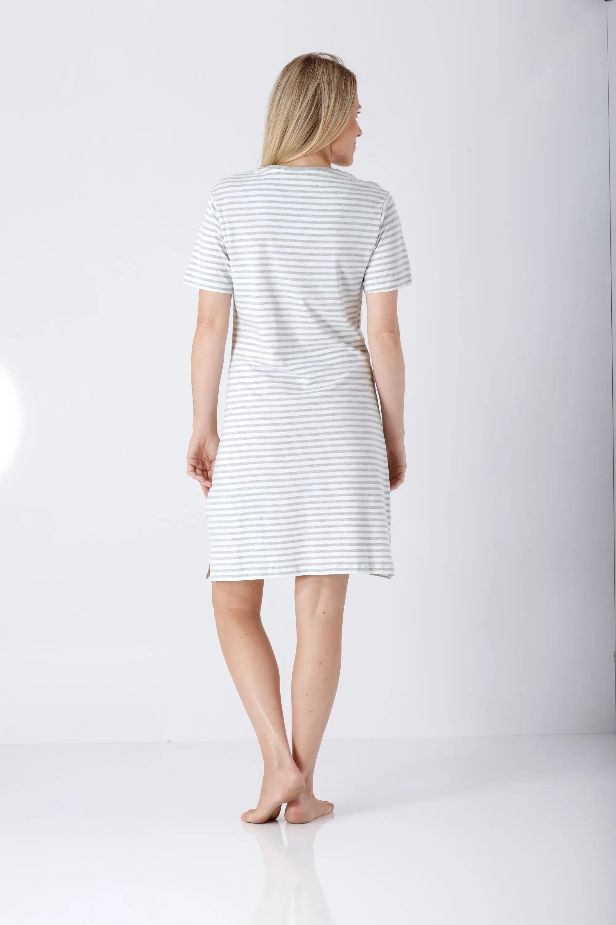 Damen Sleepshirt Klima-Light®: weiches Nachthemd mit Streifen