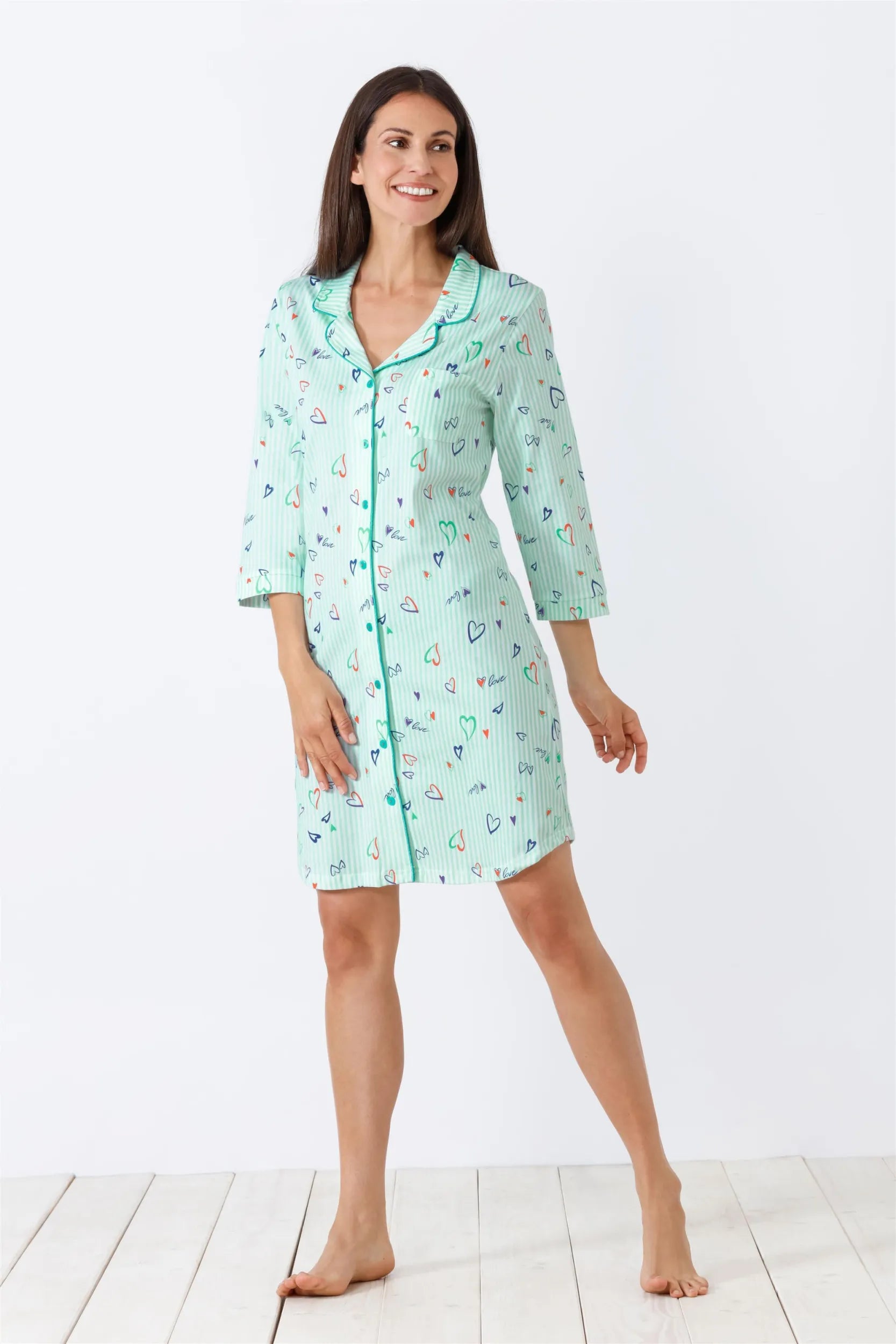 Damen Sleepshirt Premium Cotton - 46253-509-36/38 - Hajo Mode