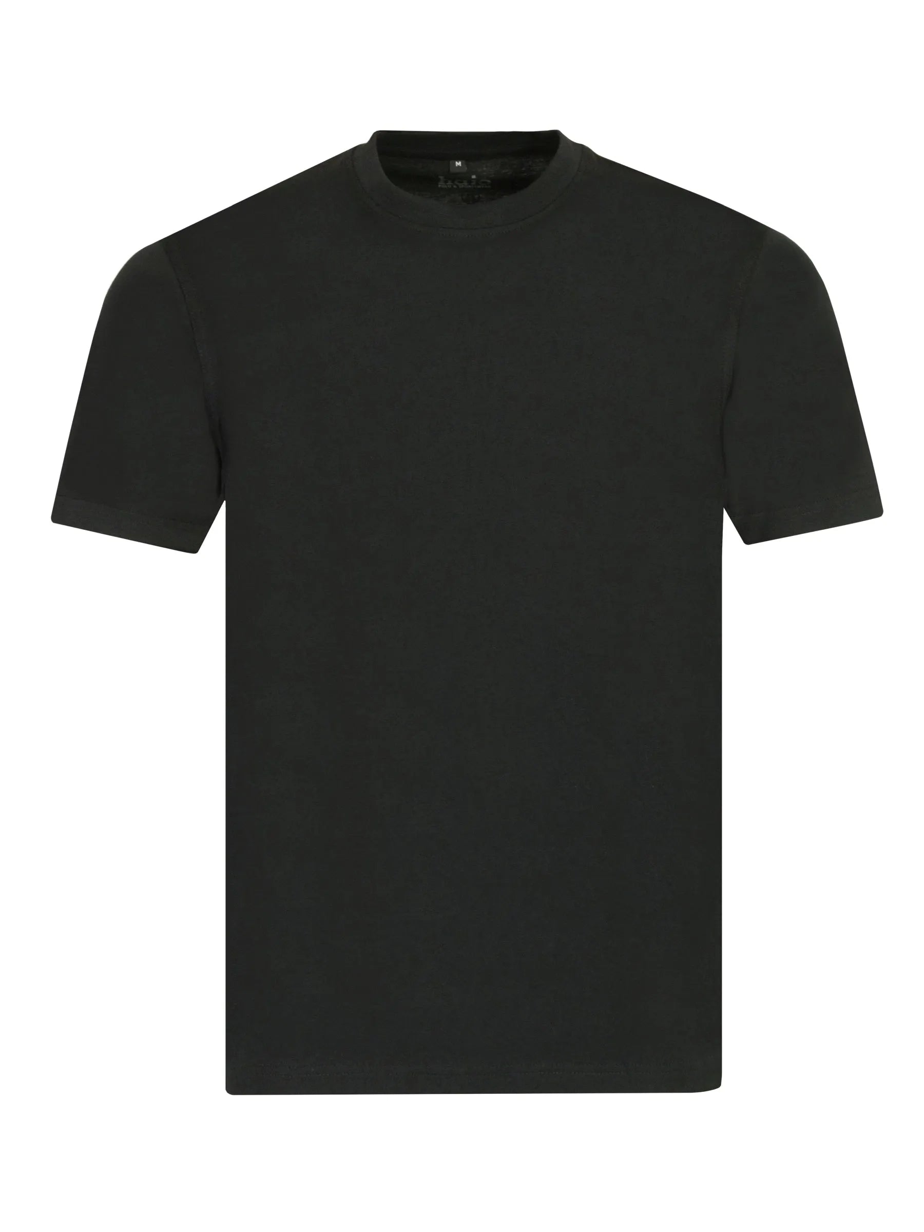 Schwarzes doppelpack-t-shirt rundhals mit kurzärmeln aus glatter baumwolle für komfortable alltagskleidung