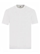 Weißes kurzarm-doppelpack-t-shirt rundhals mit feiner struktur und hario markenlabel am ausschnitt