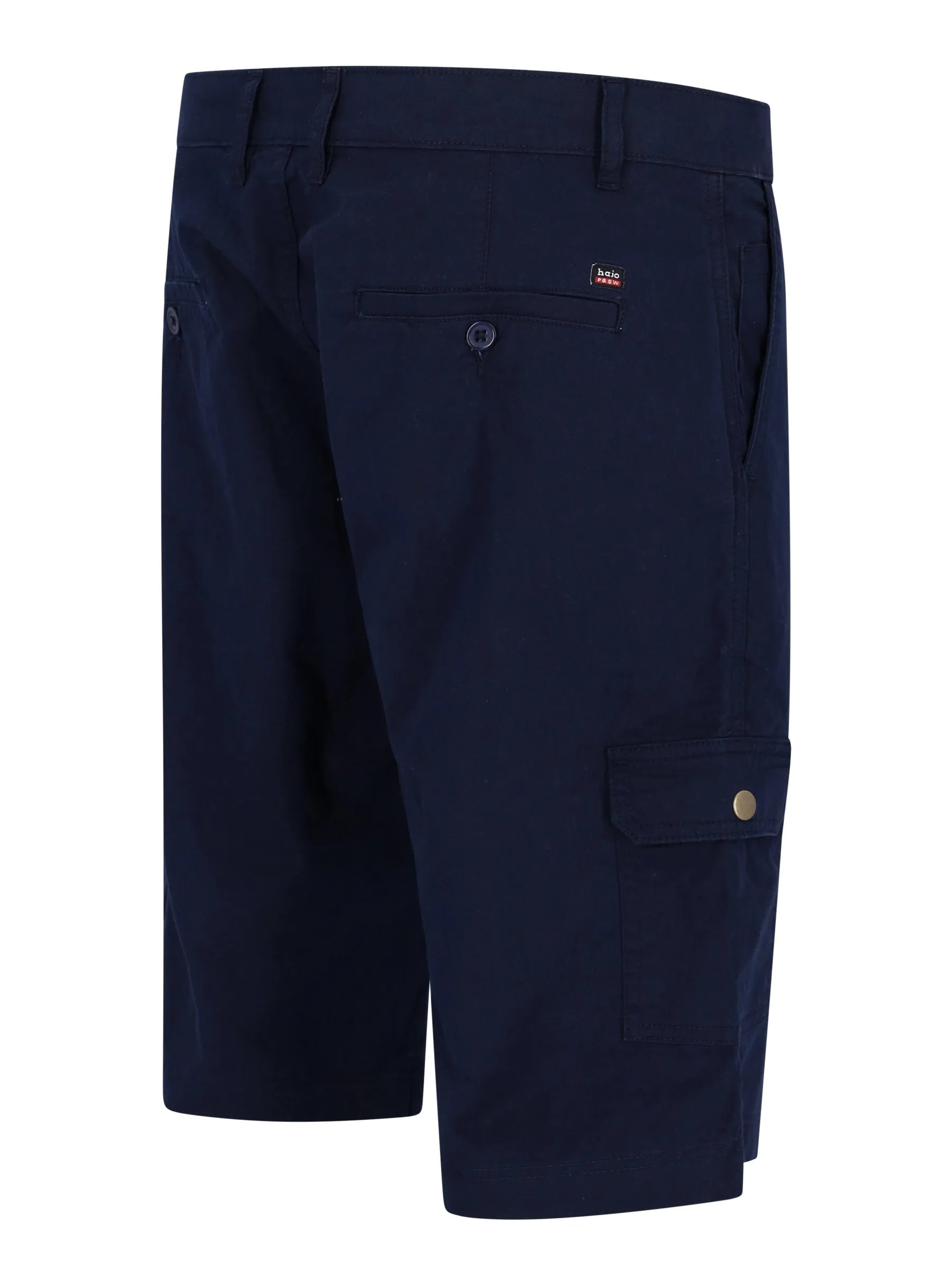 Rückseite elastische Bermudashort mit Cargotaschen in Dunkelblau