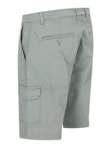 Elastische Bermudashort mit Cargotaschen, hellgrau, robust, mehrfach taschig