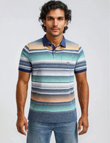 Feinpikee-Poloshirt mit Alloverdruck in stay fresh-Qualität - Hajo Mode