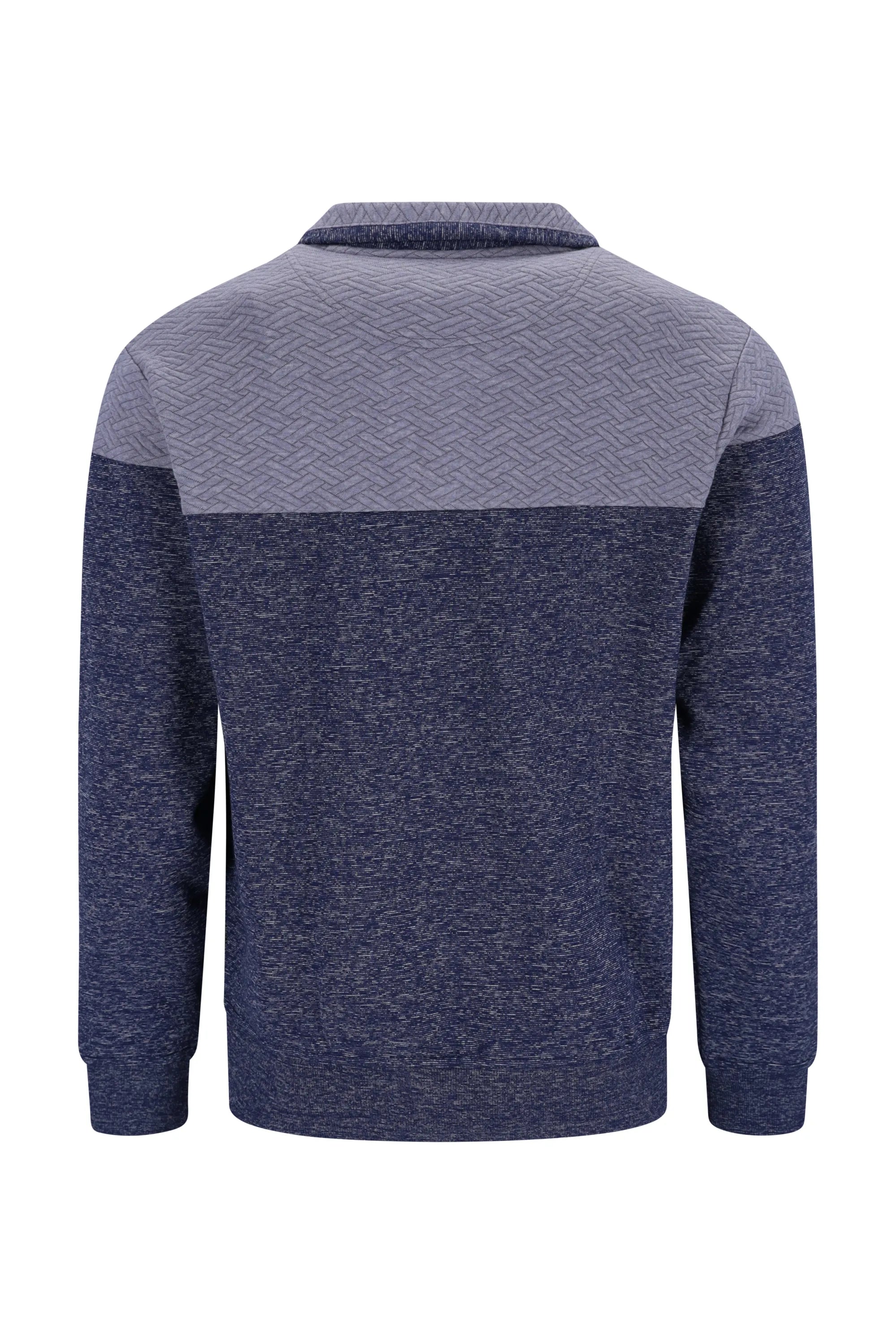 Flächenteiler-Sweatshirt in Materialmix - 27664-609-48 - Hajo Mode