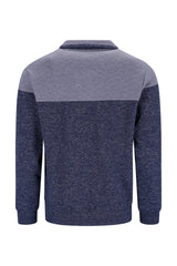 Flächenteiler-Sweatshirt in Materialmix - 27664-609-48 - Hajo Mode