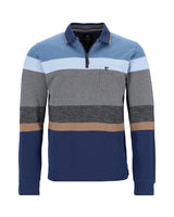 gestreiftes Poloshirt in Pikee mit Zip - 27635-638-48 - Hajo Mode