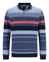 Gestreiftes Sweatshirt in stay fresh-Qualität - 27748-609-48 - Hajo Strick GmbH