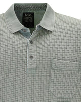 Gewaschenes Poloshirt in Flechtstruktur allover - Hajo Mode