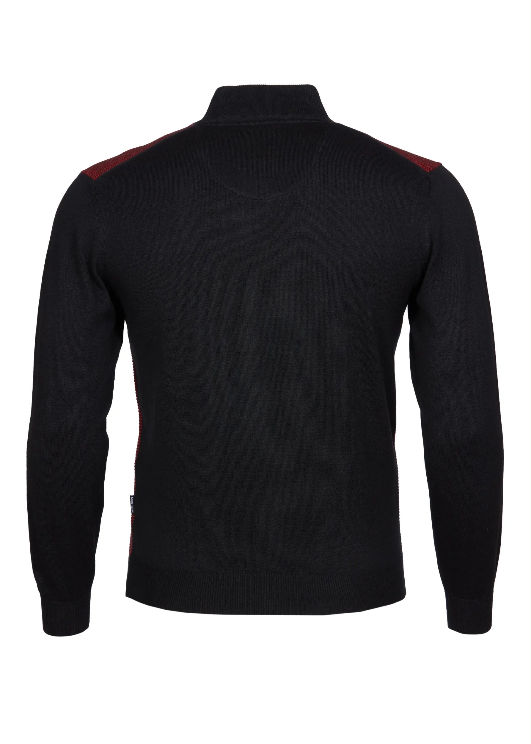 H Pullover Zip gemustert - 27253-100-48 - Hajo Mode
