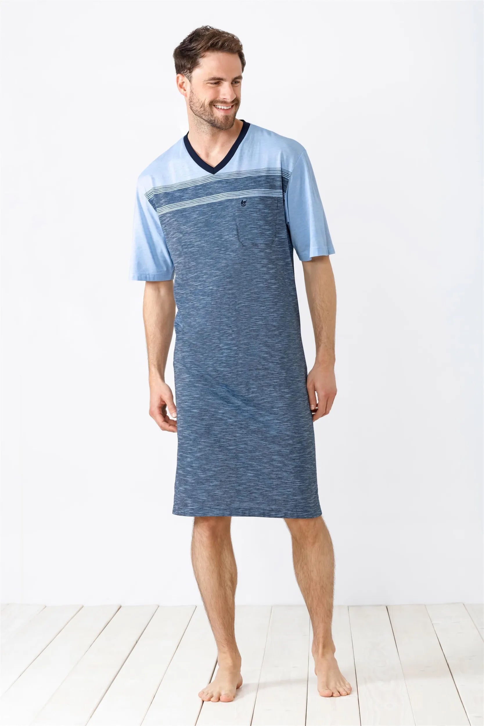Herren Nachthemd Klima-Komfort - 53839-609-48 - Hajo Mode
