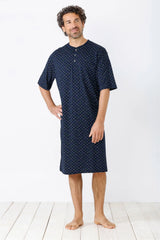 Herren Nachthemd Premium Cotton/Tencel - 53812-609-48 - Hajo Mode