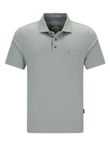 Herren Polopique Stay Fresh: Hellgraues Poloshirt mit Struktur und Kragen