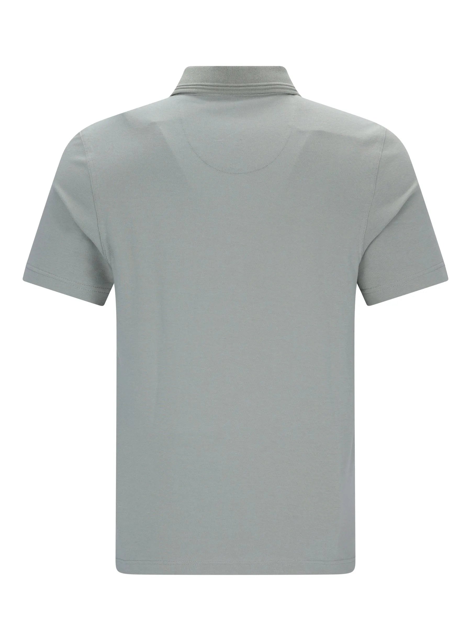 Herren Polopique Stay Fresh: hellgraues Polohemd mit strukturiertem Kragen