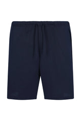 Navyblaue Baumwoll-Shorts mit Kordelbund Klima Komfort® Bermuda
