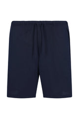 Marineblau Baumwoll-Shorts mit Kordelbund Klima-Light® Herren Schlafanzug Shorty Rückseite