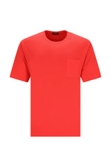 Herren T-Shirt Mio x Mia Premium Cotton TENCEL Modal hellrot mit Brusttasche