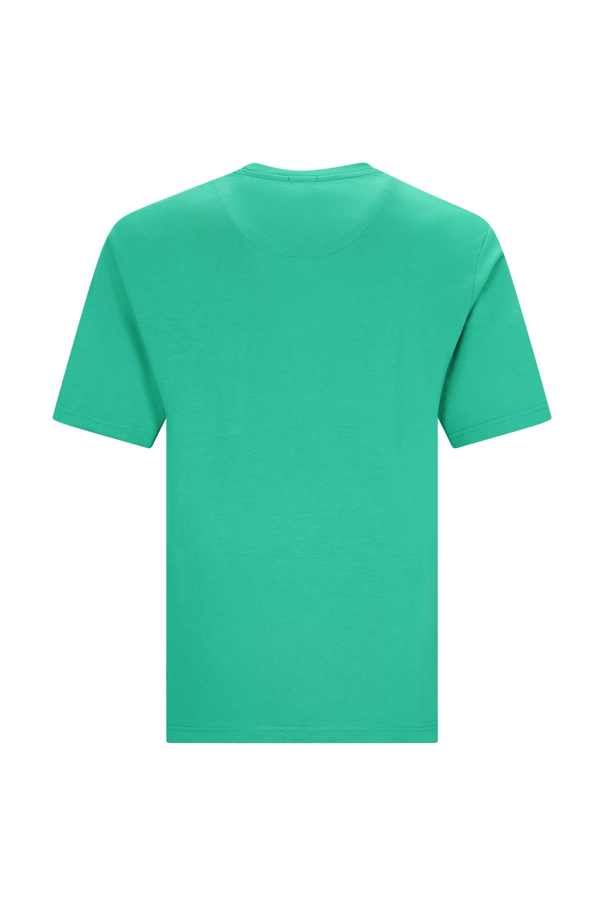 Herren T-Shirt Mio x Mia Premium in festem Teal, kurzarm, Crew-Neck