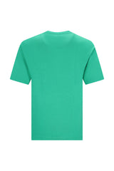 Herren T-Shirt Mio x Mia Premium in festem Teal, kurzarm, Crew-Neck