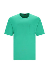 Herren T-Shirt Mio x Mia in Teal mit Brusttasche aus Premium Cotton/TENCEL™ Modal