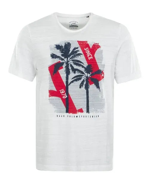 Herren T-Shirt Rundhals Flammengarn - 27403-200-XXL - Hajo Mode
