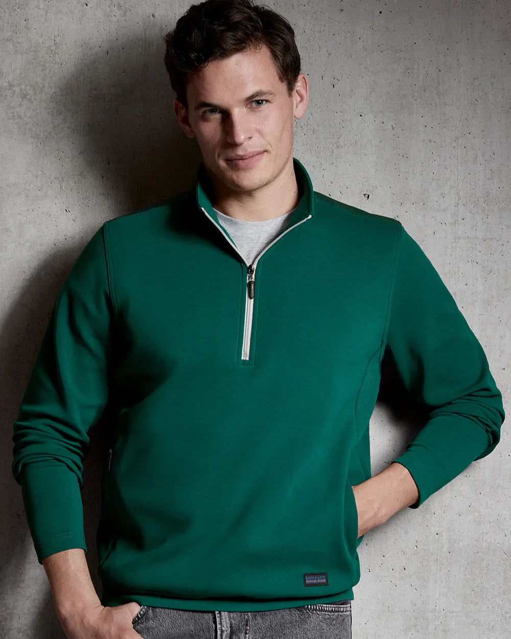 High-Tech-Sweatshirt mit Netzapplikation - 27444-500-50 - Hajo Mode